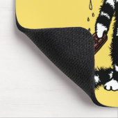 Funny Cat Chocolate Lover - Ink Drawn Drooling Cat Muismat (Hoek)