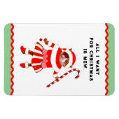 Funny Cat Christmas Cards Magneet (Horizontaal)