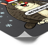 Funny Cat Christmas Carol Meme Merch Santa Hat Kit Poster (Hoek)