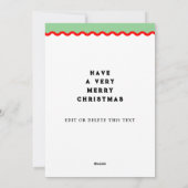 Funny Cat Christmas Feestdagenkaart (Achterkant)