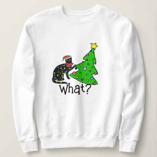 Funny Cat Christmas Hoodie - Boom Sweatshirt (Design voorkant)