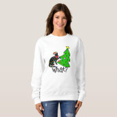 Funny Cat Christmas Hoodie - Boom Sweatshirt (Voorkant volledig)