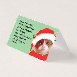 Funny Cat Christmas Kaart