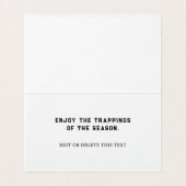 Funny Cat Christmas Kaart (Binnenkant ongevouwen)