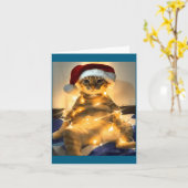 Funny Cat Christmas Meme Shirt Cute Holiday Meme C Kaart (Gele Bloem)