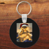 Funny Cat Christmas Meme Shirt Cute Holiday Meme C Sleutelhanger (Voorkant)