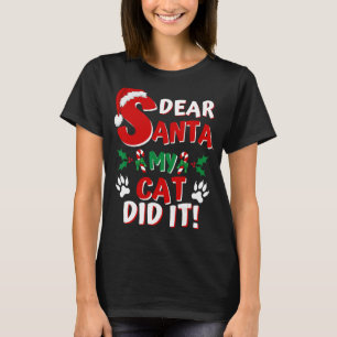 Funny Cat Christmas Shirt Beste Santa Mijn Kat dee