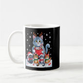 Funny Cat Christmas Shirt Holiday Santa Design  Koffiemok (Links)