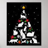 Funny Cat Christmas Tree For Men Women Kids Poster (Voorkant)