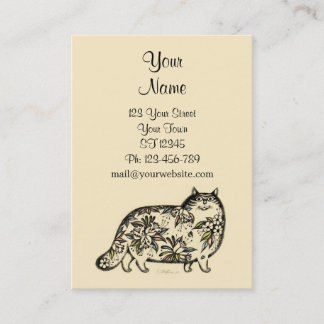 Funny Cat Chubby-kaart Visitekaartje