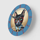 Funny Cat Classroom Teacher Ronde Klok (Hoek)