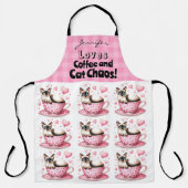 Funny Cat Coffee All-Over Print Schort (Voorkant)