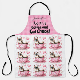 Funny Cat Coffee All-Over Print Schort