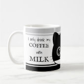 Funny Cat Coffee met Milk Mustache Mok (Links)
