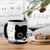 Funny Cat Coffee met Milk Mustache Mok