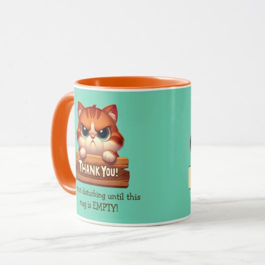 Funny Cat Coffee Mok -  (Voorkant links)