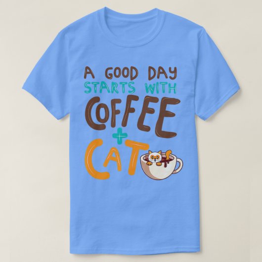 Funny Cat Coffee Mok Cat Lover Cute Cat Mam T-shirt (Design voorkant)