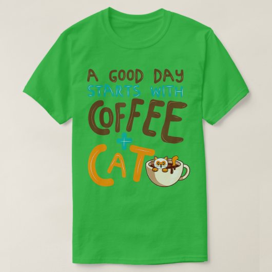 Funny Cat Coffee Mok Cat Lover Cute Cat Mam T-shirt (Design voorkant)