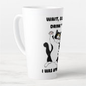 Funny Cat Coffee Mok - "Wacht, Drink het niet... (Linkerhoek)