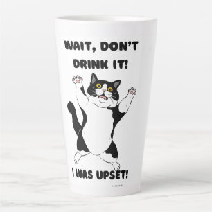 Funny Cat Coffee Mok - "Wacht, Drink het niet...