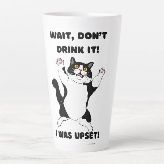 Funny Cat Coffee Mok - "Wacht, Drink het niet... (Voorkant)