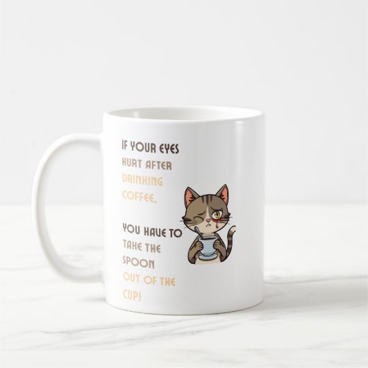 Funny Cat Coffee Mug Koffiemok (Links)
