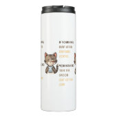 Funny Cat Coffee Mug Thermosbeker (Achterkant)
