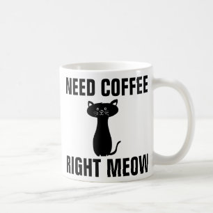 Funny Cat Coffee Mugs, Juist Meow Koffiemok