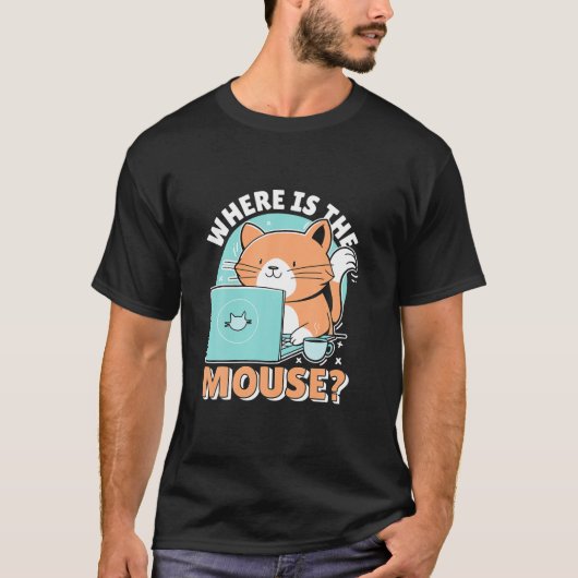Funny Cat Computer Programmer Software Engineer vo T-shirt (Voorkant)