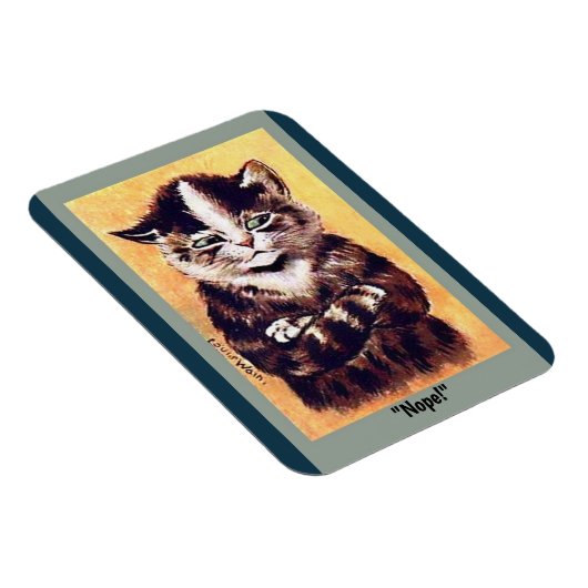 Funny Cat copy is Angry Cat, Stubborn Cat Magneet (Rechterzijde)