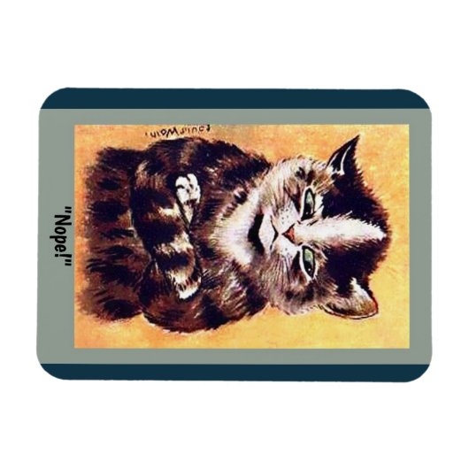 Funny  Cat copy is Angry Cat, Stubborn Cat Magneet (Horizontaal)