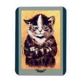 Funny Cat copy is Angry Cat, Stubborn Cat Magneet (Verticaal)