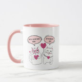 Funny Cat Couple Sarcastische Valentijnsdag Mok (Links)