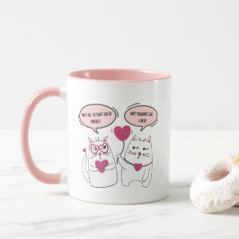 Funny Cat Couple Sarcastische Valentijnsdag Mok