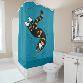 Funny Cat Creature Skeleton Hands die Donker zwemm Douchegordijn