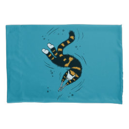 Funny Cat Creature Skeleton Hands die Donker zwemm Kussensloop