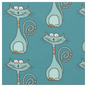 Funny Cat custom color fabric Stof (Close Up)
