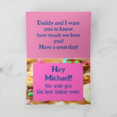 Funny Cat Custom Easter Kaart (Binnen)