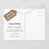 Funny Cat Custom Photo Birthday Briefkaart (Achterkant)