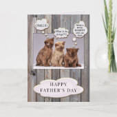 Funny Cat Cute Dad Vaderdag Kaart (Voorkant)