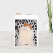 Funny Cat Cute Moving New Address Aankondiging (Achterkant)