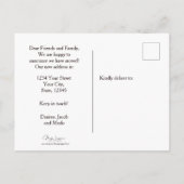 Funny Cat Cute Moving New Address Briefkaart (Achterkant)