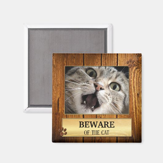 Funny Cat Cute Photo Magnet (Voorkant / Achterkant)