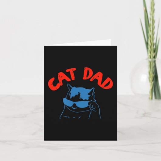 Funny Cat Dad Club 2 Sided Life Is Better With Cat Kaart (Voorkant)
