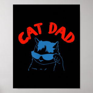 Funny Cat Dad Club 2-zijdig Leven Is Beter Met Kat Poster