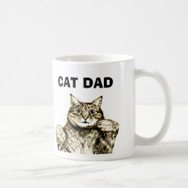 Funny Cat Dad Coffee Mok