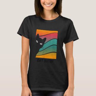 Funny Cat Daddy, Papa met glurende Kat, Kat T-shirt