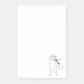 Funny Cat Dansend en Spel Violin Post-it® Notes (Voorkant)