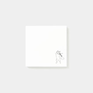 Funny  Cat Dansend en Spel Violin Post-it® Notes