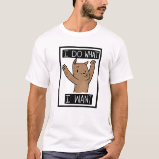 Funny Cat dat ik doe wat ik wil T-shirt